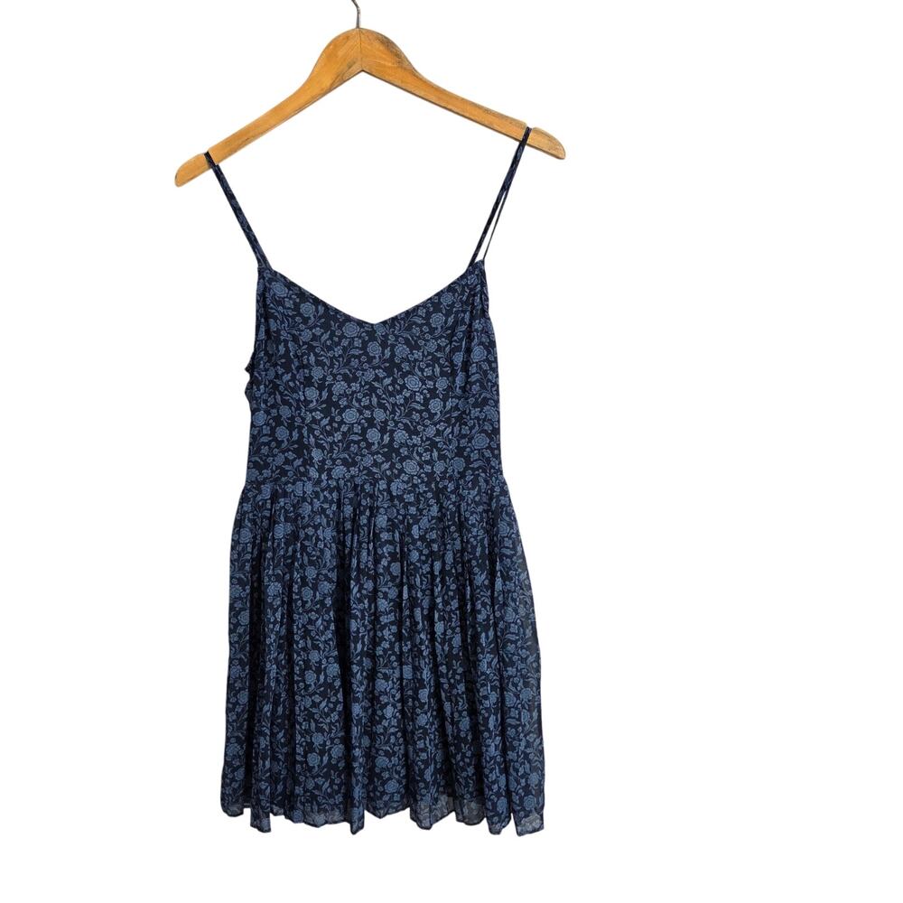 Hollister blue floral spring/summer above knee length dress womens size S